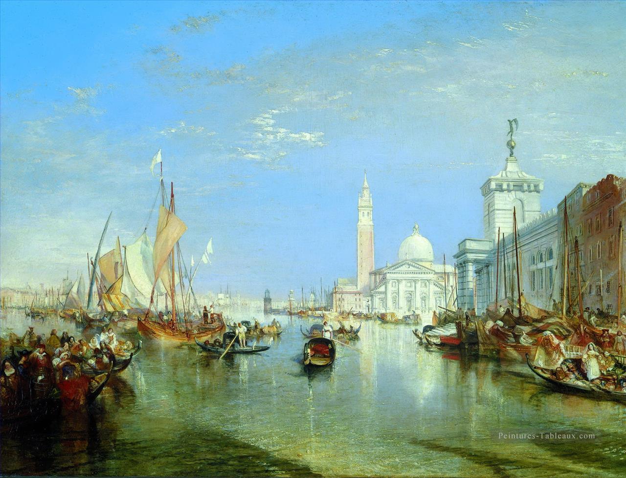 Venise Le Turner Dogana et San Giorgio Maggiore bleu Peintures à l'huile